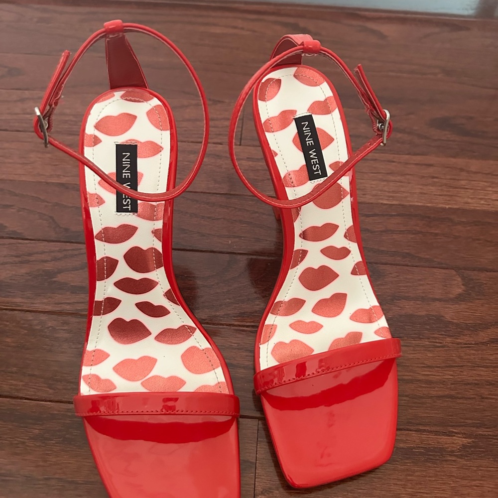 Nine West Glossy Red Heels